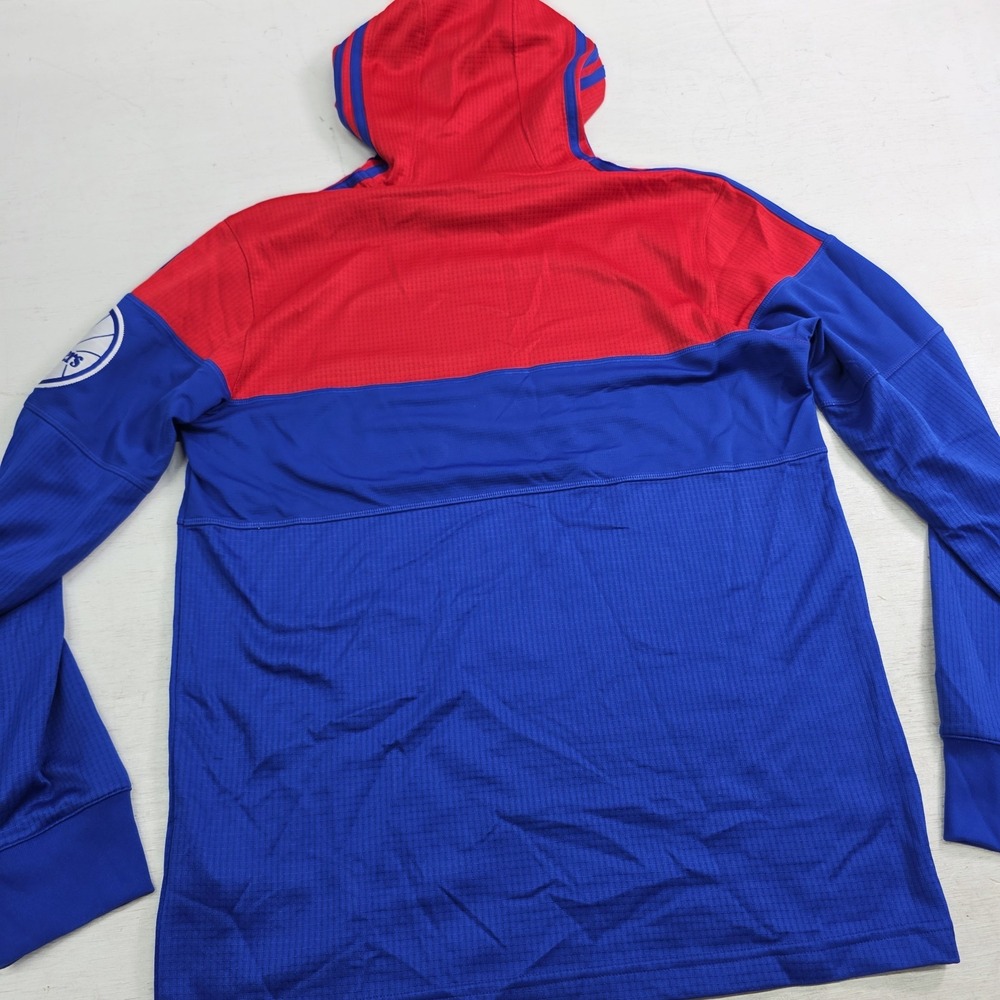 Adidas Philadelphia 76ers Hoodie Jersey Men's M Blue Red Pullover NBA Basketball - Picture 10 of 12